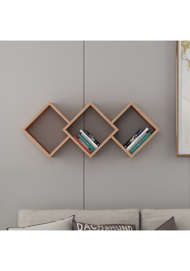 Galaxy Duvar Rafı Ahşap Siyah - Atlantik Çam Atlantik Çam