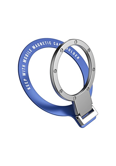 Goldenqian Cep Telefonu Halka Tutucu Standı Parmak Kavrama Derece Rotasyon Kickstand Uyumlu İphone'lar Kablosuz Şarj Blue Blue