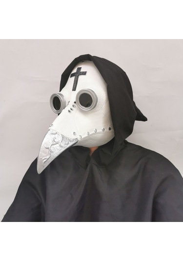 2025 Son Model Stegosaurus Veba Doktoru Kuş Maskesi Uzun Burun Gaga Cosplay Steampunk Cadılar Bayramı Kostüm Aksesuarları Lateks Malzeme