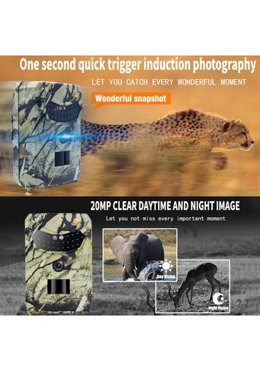 Pr100 20mp Hd 1080p Kızılötesi Avcılık Kamerası Çok Renkli