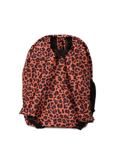 Icone Leopar Baskılı Sırt Çantası kahverengi