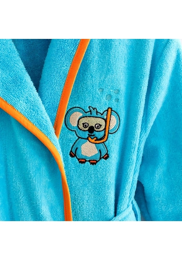 Milk&Moo Kadife Çocuk Bornoz Cool Koala 5-6 Yaş Diğer