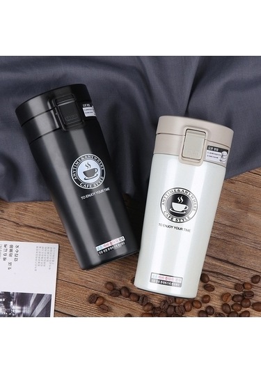 Fastbuy Çift Duvarlı Paslanmaz Çelik Vakumlu Mataralar 380ml Araba Termos Bardak Kırmızı Kırmızı