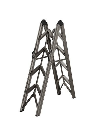 Alüminyum Çift Çıkışlı Portatif Merdiven 4+4