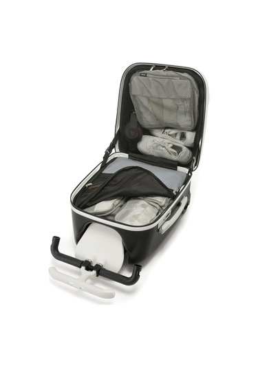 Panda Tasarımlı Oturulabilir Çocuk Valizi Düşme Engelleyici, Seyahat Tipi Bavul Beyaz