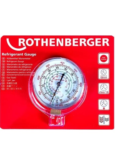 Rothenberger Yüksek Basınç Manifold Saati 68mm R22-r134-r404 Kod:r01100021 - A1707.22