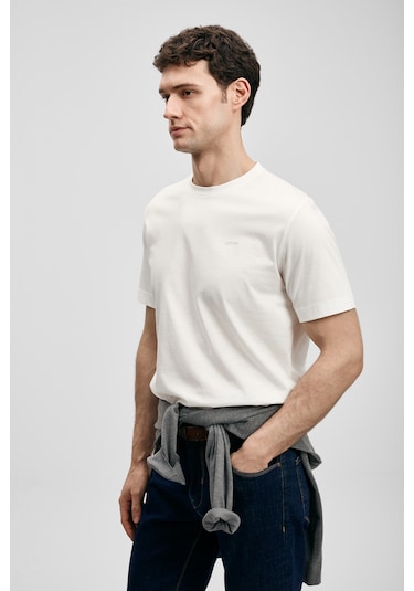 Lufian Bran Modern Grafik T- Shirt Kırık Beyaz Kırık Beyaz 111020321100510