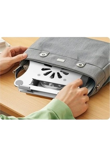 Daytona J41 360 Döner Metal Fanlı Notebook Stand, Açık Gri