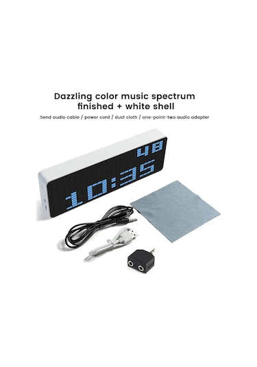 Aideepen Led Işık Stereo Müzik Spektrum Elektronik Saat - Araç Ses Seviyesi Göstergesi Vu Metrekahverengi Kahverengi