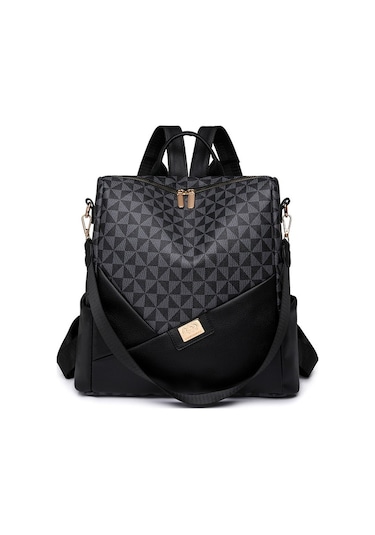 Lebeigo Büyük Kapasiteli Baskılı Moda Sırt Çantası Çok Yönlü Pembe