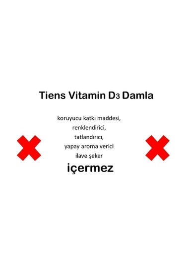Tiens Vitamin D3 İçeren Damla Takviye Edici Gıda 20 ML