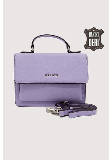 Hakiki Deri Kadın El Çantası Lila Smr9022 Lila