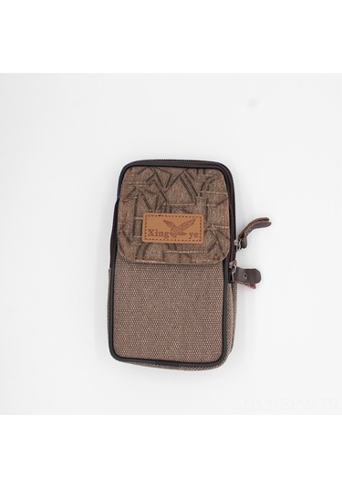 Maiyame Erkekler İçin Çift Katlı Deri Bel Çantası - Cep Telefonu, Parça Taşıma - Dayanıklı, 17x10x4cm - İnşaat, Günlük Kullanım