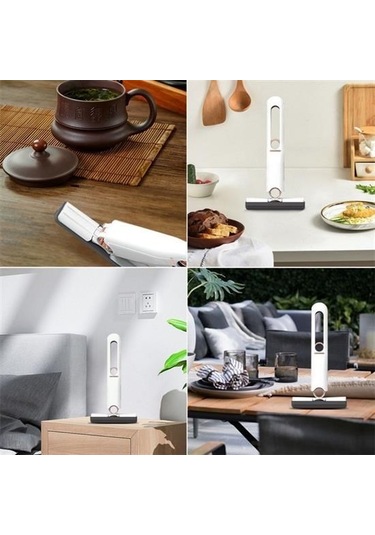 Ollevra Çok Amaçlı Cam Fayans Mini Temizlik Mopu Fırçası Beyaz