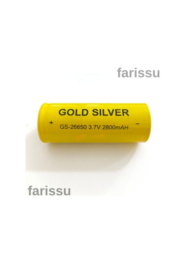 Gold Sılver Gs-26650 3.7v 2800mah Şarjlı Pil