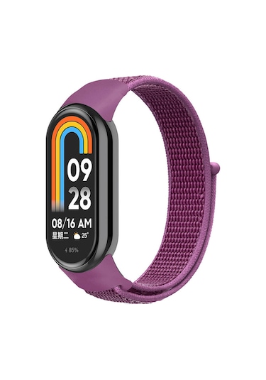 Butam Bilişim Xiaomi Mi Band 8 Krd-03 Hasır Kordon-mor