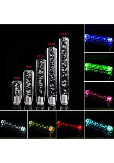 Led Işık Rgb Vites Topuzu Çubuk Kristal Şeffaf Kabarcık-15cm K16231-4 Diğer