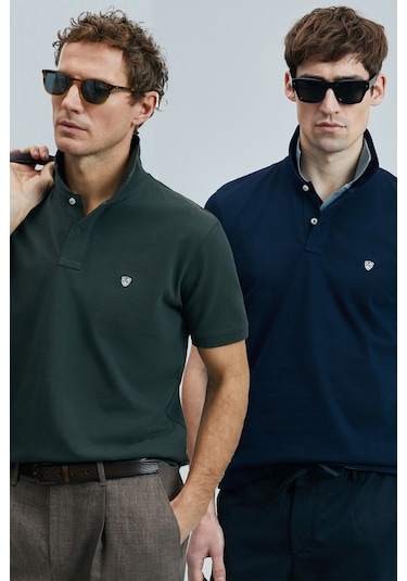 Lufian Erkek T Shirt 111040206s2 Lacivert-haki Lacivert-haki