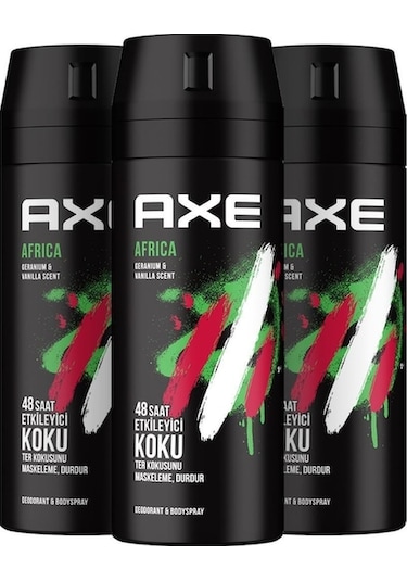 Axe Africa Erkek Sprey Deodorant 150 ML x 3