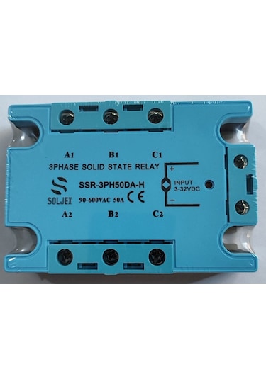 Soljex 3ph50da-h ,3-faz/480v/50a 3v..30vdc Dc-ac Ssr
