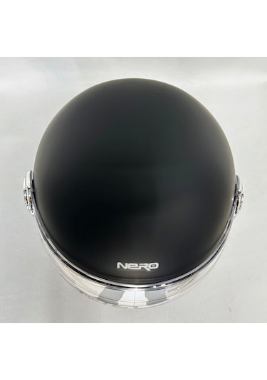 Nero Tk-06 Şefaf Vizörlü Yarım Açık Kask Mat Siyah