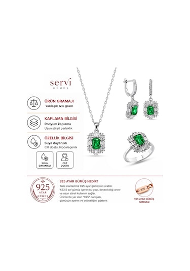 Servi 925 Ayar Gümüş Radiant Baget Set-33 68357736