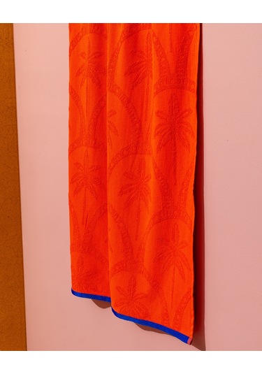 Palmie %100 Pamuk Plaj Havlusu - Turuncu - 70x150 Cm 8684427222836 Turuncu
