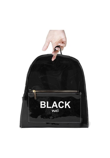 Renkli Şeffaf Sırt Çantası Siyah