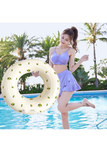 Ikkb Yeni Kalınlaşmış Açık Su Şişme Kulplu İnternet Ünlü Zeytin Yeşili Yüzme Simidi 100 Yeşil