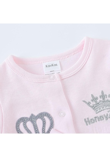 Pembe Bebek Kız Giysileri Set Erkek Pijama Bebe Fille Şapka Eldiven Pamuk Nefes Yumuşak Ropa Bebe Yenidoğan Uyuyanlar Bebek Pijamaları Pembe