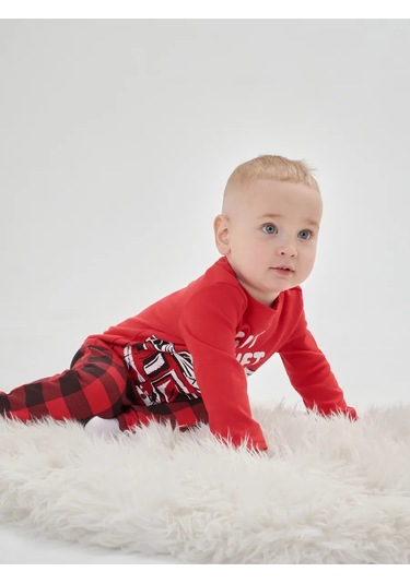 Mami-kids Uzun Kollu Yenidoğan Bebek Pijaması 351301709 Kırmızı
