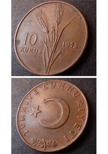 Escoines Koleksiyon 1973 Ççt+ Bronz 10 Kuruş - Eski Madeni Para - 39963662ffa6349b66