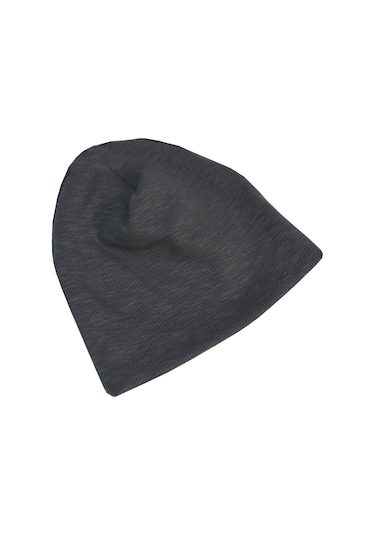 Luess Çocuk Unisex Fitilli Kışlık Bere Antrasit Melanj
