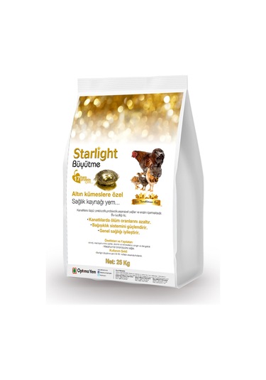 Optima Starlight Süs Tavuğu Büyütme Kanatlı Yemi 25  Kg