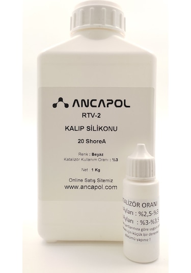 Rtv-2 Kalıp Silikonu 1.Kalite Beyaz 20 Shore A 1 Kg