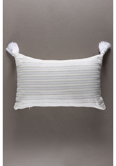 Koza Home Dolce Ekru Şönil Saç Örgü Yastık 35x55 5041