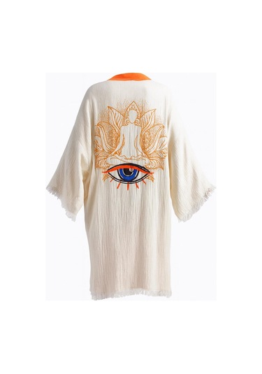 Brandsmithshop Shadow Bloom Kimono Turuncu Çok Renkli