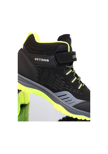 Kidessa 1767 Anatomik Tabanlı Bantlı Çocuk Trekking Spor Bot Siyah Çok Renkli