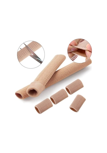 Sones 3 Adet Ayak Parmakları Yastık Tüpü Kılıfı Kesilebilir Silikon Jel Ayak Pedi Küçük 15 Cm