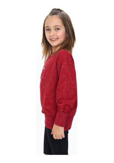 Toontoy Kız Çocuk Nakışlı Eşofman Takım Kırmızı