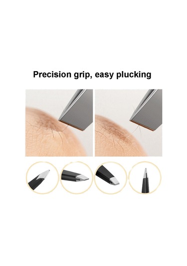 Sones 6'sı 1 Arada Paslanmaz Çelik Kaş Düzeltme Seti Siyah