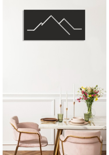 Mountaın Dağ Manzaralı Tablo Mdf Duvar Dekorasyon 50x24 Cm