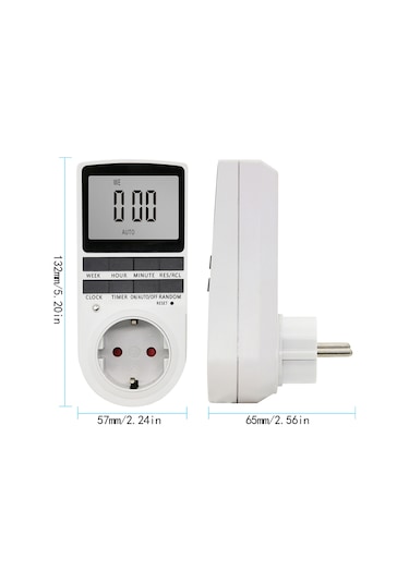 Leezsing Büyük Ekranlı Zamanlayıcılı Priz - Mutfak Ve Ev Kullanımı İçin Elektronik Zamanlayıcı, Eu/uk/us Uyumlu