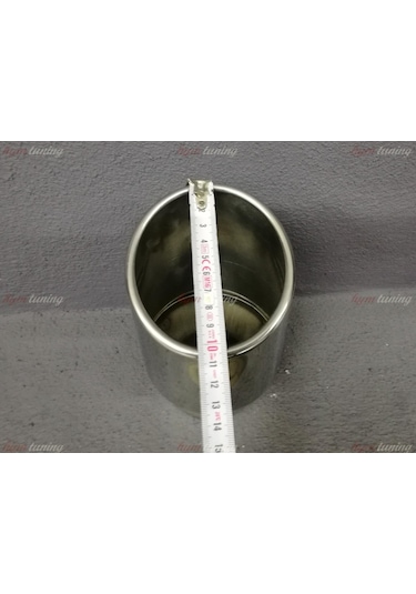 Tek Çıkışlı 100mm Egzoz Ucu Eğik Ağız Silindirik
