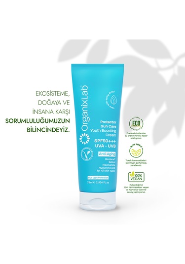 Organixlab Güneş Koruyucu Etkili Kırışıklık Karşıtı Yüz Kremi SPF50+ 75 ML