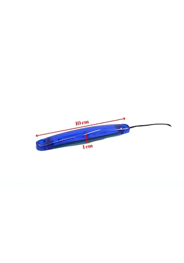 10 Adet Mavi Parmak Lamba 9 Led 12v 24v