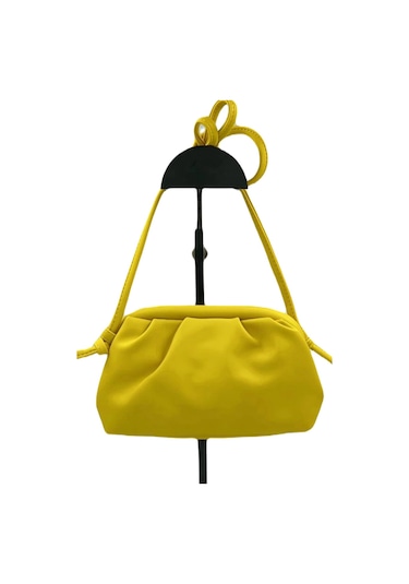 Sentt Deri Salaş Mini El Çantası Sarı - Sarı