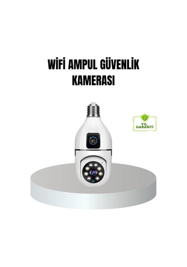 Wifi Ampul Güvenlik Kamerası 1080p Full Hd Gece Görüşlü Hareket Algılamalı