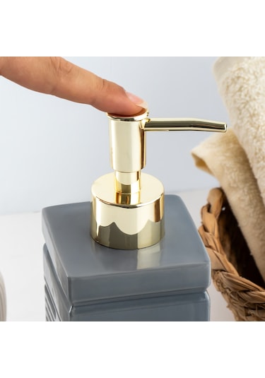 Porsima 3206 Seramik Sıvı Sabunluk Lavabo Sabunluğu 275 Cc Antras