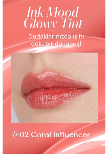 Peripera Ink Mood Glowy Tint 02  Coral Influencer
